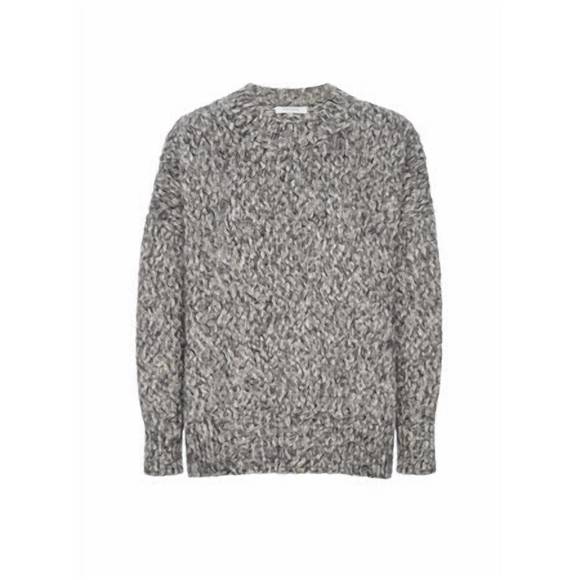 NEW FRAME women's marl round neck sweater in black multi